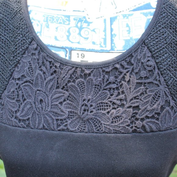 J. Crew Black Lace Detail Sleeveless Peplum Blouse Shell Large - Picture 7 of 7